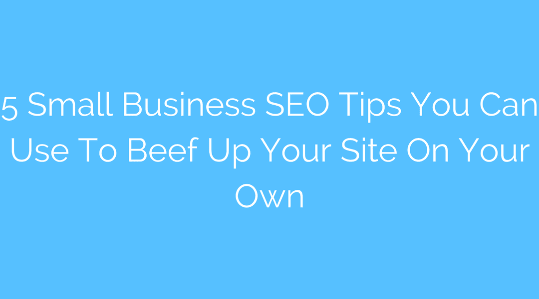 5 Small Business SEO Tips You Can Use to Beef Up Your Site On Your Own
