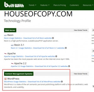 house of copy builtwith sample